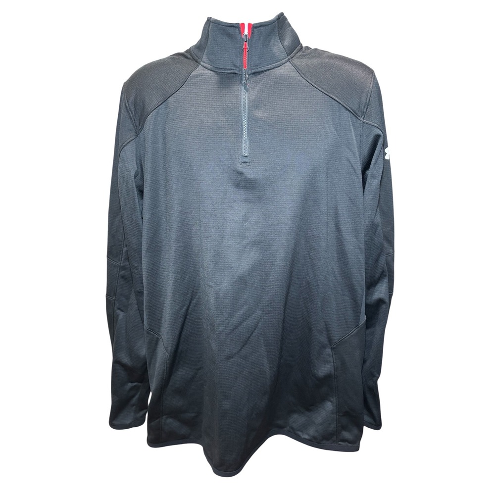 Under Armour ColdGear Reactor Mens 1/4 Zip Pullover XL Tall Black Fitted